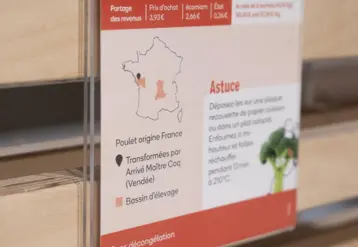 étiquette dans les magasins Ecomiam