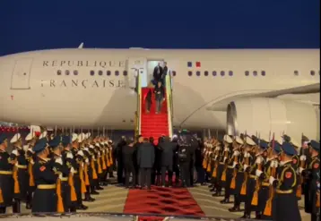Avion de la présidence française à Pékin