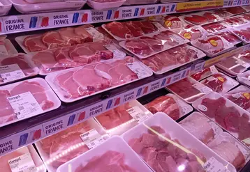 rayon boucherie en magasin