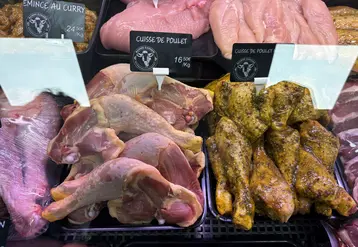 Le poulet vendu en boucherie