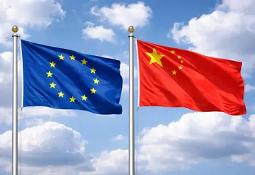 Drapeaux européen et chinois