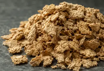 Flocons bruns en gros plan