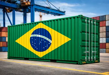 conteneur bresilien au port