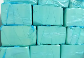 cube de beurre emballés