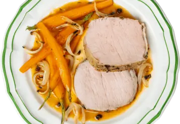 roti de veau et carotte