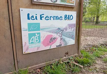 panneau ferme bio