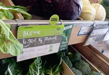légume bio en magasin