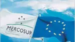 les drapeaux de l'UE et du Mercosur côte à côte