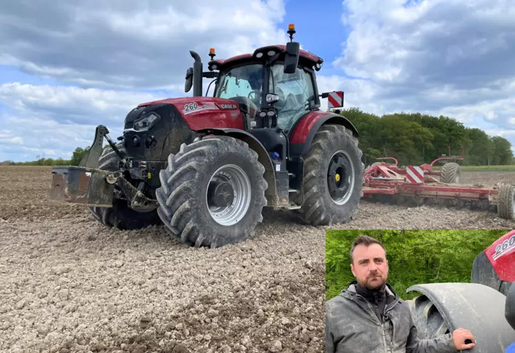 Kevin Le Vouedec a prise en main le Case IH Puma 260 AFS Connect pendant une semaine lors des travaux de préparation des semis de printemps. 