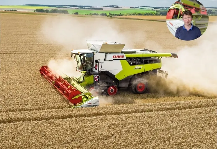 <em class="placeholder">Moissonneuse-batteuse Claas Lexion 8600 avec coupe Vario 1080.</em>