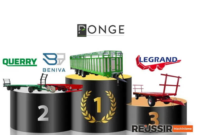 Plateaux fourragers Ponge, Querry, Beniva et Legrand sur un podium 