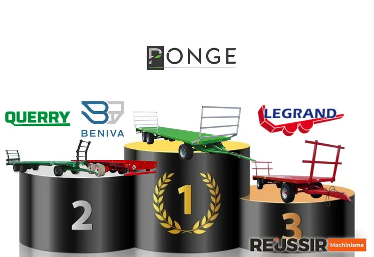 Plateaux fourragers Ponge, Querry, Beniva et Legrand sur un podium 