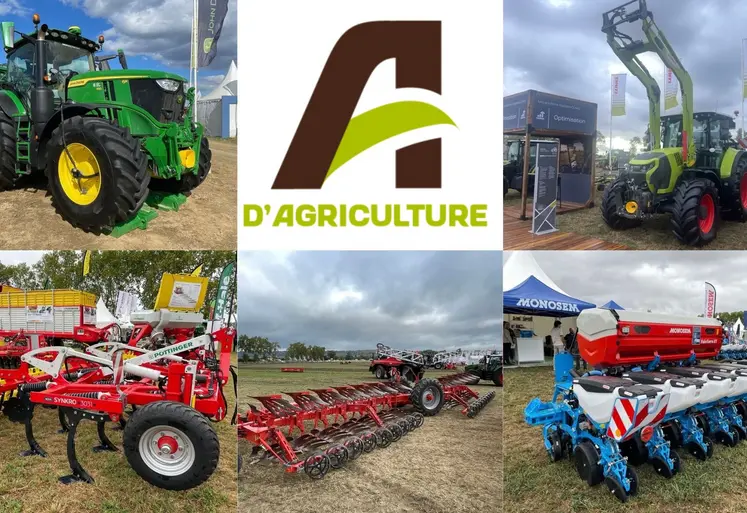 Image d'illustration pour le top10 Innov Agri grand sud ouest avec tracteur John Deere et Claas, décompacteur Pottinger Synkro, charrue Kuhn et semoir monograine Monosem ValoTerra.
