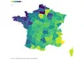 Carte de France avec le nombre d'immatriculations tracteur par département 