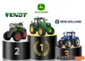 palmarès des immatriculations de tracteurs agricoles standards en France en 2025 avec John Deere, Fendt et New Holland sur le podium