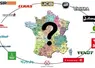 Carte de France avec les marques de tracteurs agricoles