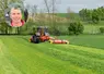 <em class="placeholder">Benoit Delafosse, agriculteur à Torigny-Les-Villes dans la Manche, et tracteur Case IH avec groupe de fauche Pöttinger au travail composé d'une faucheuse frontale Novacat ...</em>