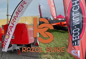 <em class="placeholder">Matériels agricoles Razol, Eco-Mulch et Silofarmer exposés sur des salons</em>