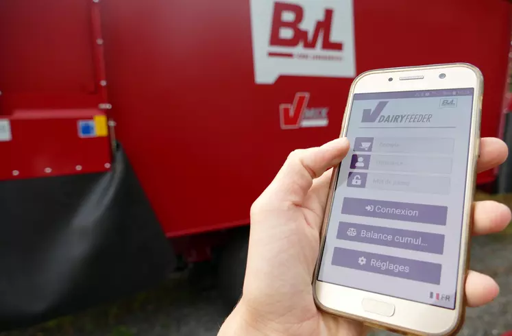 L'application mobile Dairy Feeder Go de BVL permet de suivre avec précision les quantités des différents composants de la ration.