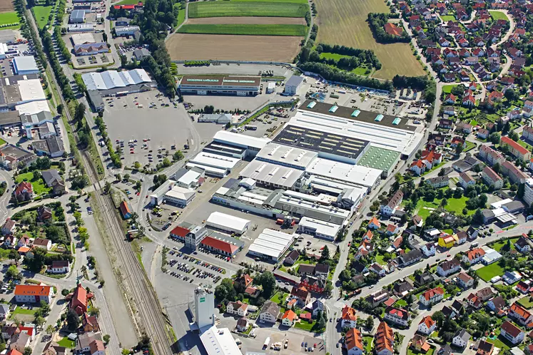 L'usine de Bad Saulgau vue du ciel.