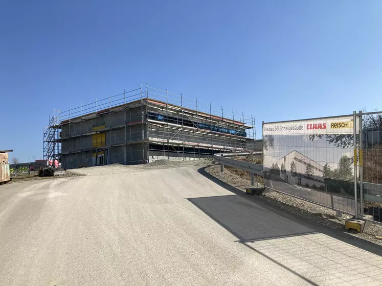 L'usine Claas de Bad Saulgau est en cours de modernisation et de rénovation : ici un bâtiment nouvellement créé.