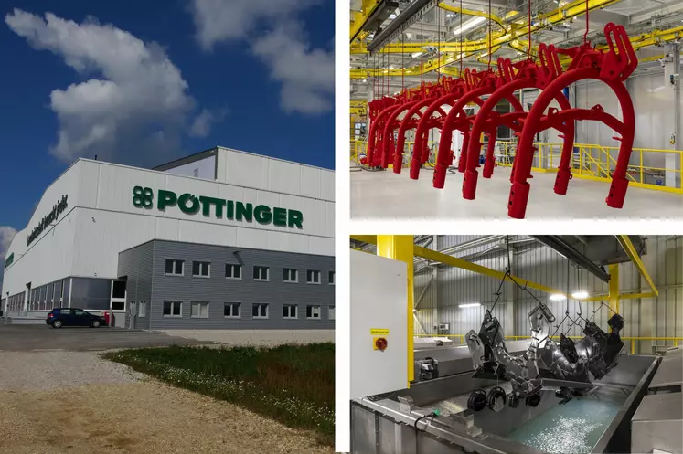 L'usine Pöttinger de St Georgen en Autriche a plus que doublé et loge désormais un atelier de peinture moderne.