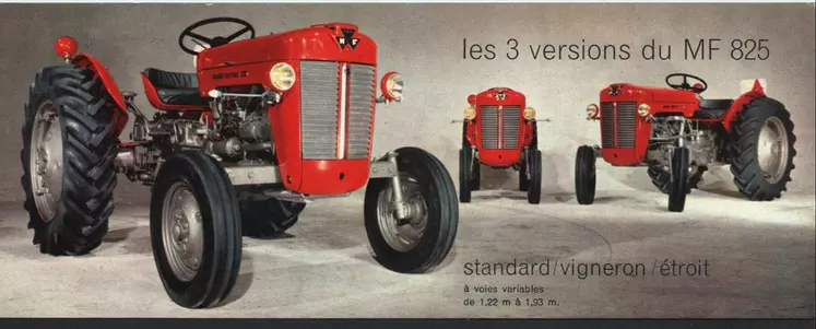 Les premiers tracteurs produits à Beauvais étaient des MF 825.