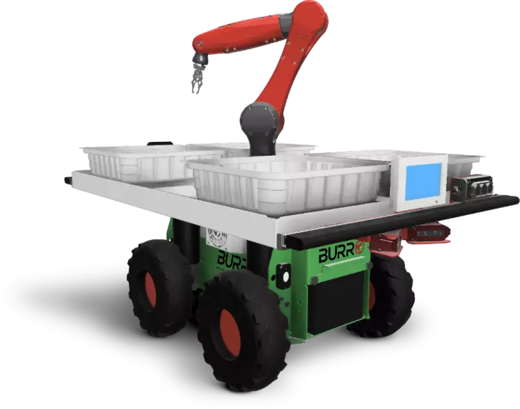 Le but ultime du robot Burro est de robotiser la récolte manuelle du raisin.