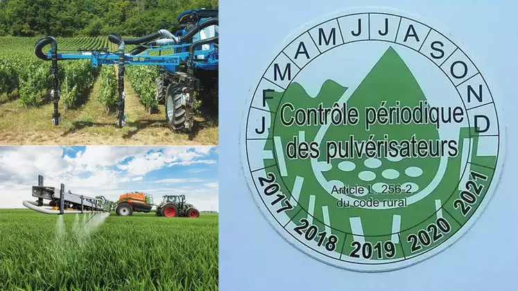 La vignette certifiant d'une validité du contrôle périodique doit être apposée sur le pulvérisateur