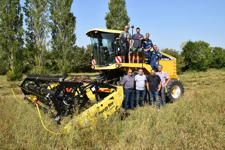 Ensileuse andaineuse moisson Flavien Roussel Le Paysan Tarnais Réussir machinisme