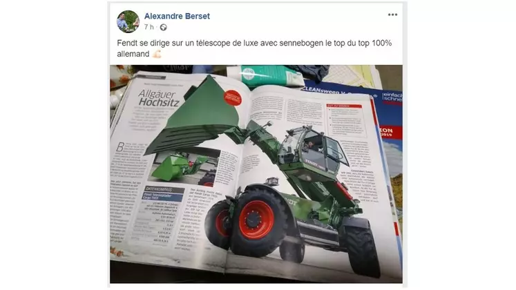 Fendt Sennebogen Reussir machinisme