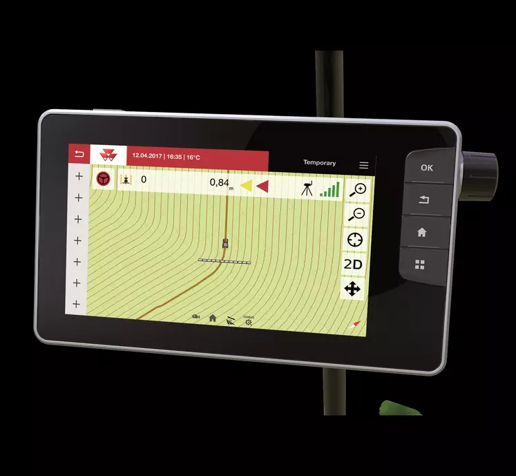 L’autoguidage intégré impose généralement que le tracteur soit équipé d’un terminal ou d’investir en plus, dans une console de guidage. 