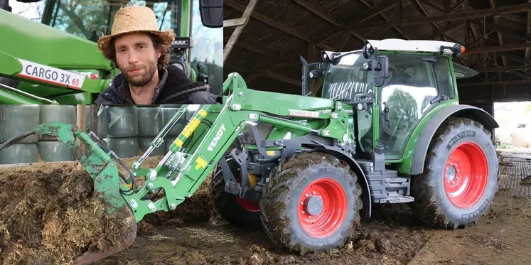 Florian Morel, éleveur dans les Côtes-d'Armor, a testé le tracteur Fendt 211 Vario pendant une semaine.