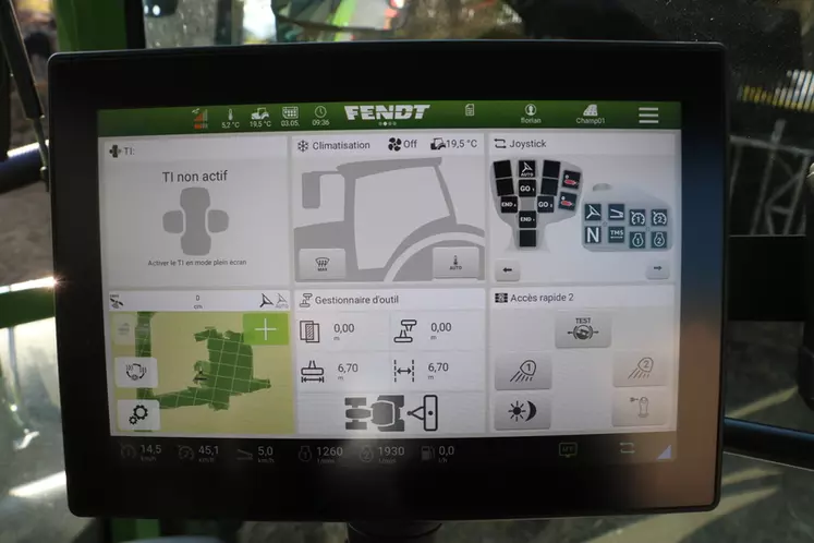 Le tracteur Fendt 211 Vario profite du terminal de dernière génération à la navigation intuitive.