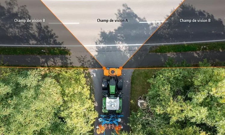 Le conducteur bénéficie ainsi d'une vue à 180 degrés.