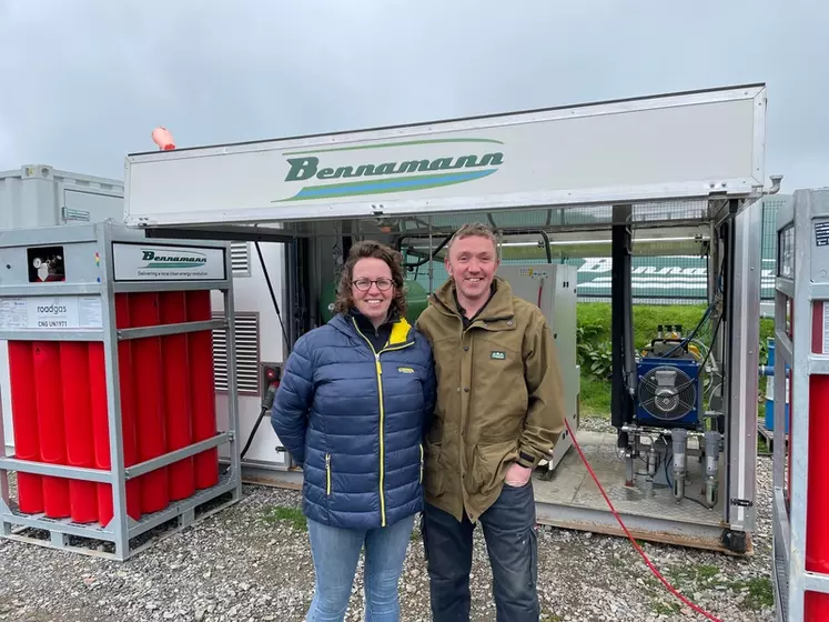 Grâce au système Bennamann, Katie et Kevin Hoare produisent 20 tonnes de biométhane par an à partir du lisier de leurs 90 vaches laitières.