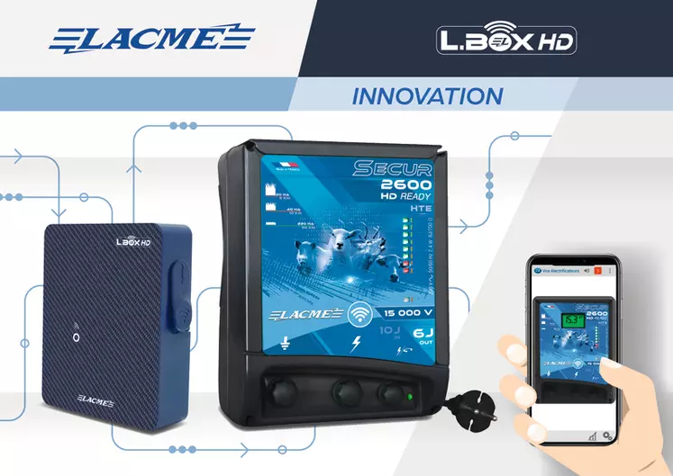 Le dispositif L.Box HD de Lacmé assure le diagnostic à distance de plusieurs électrificateur éloignés jusqu’à 2 km.
