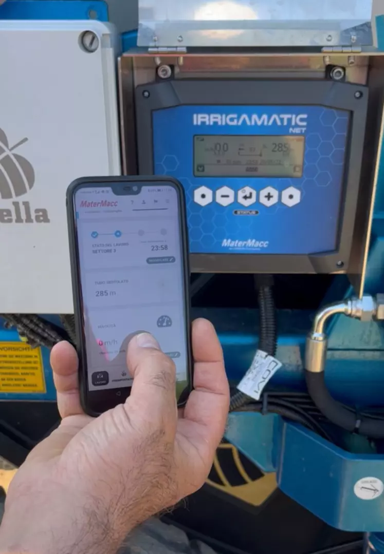 Le boîtier Irrigamatic Net offre  le pilotage à distance par l’intermédiaire d’une application mobile.