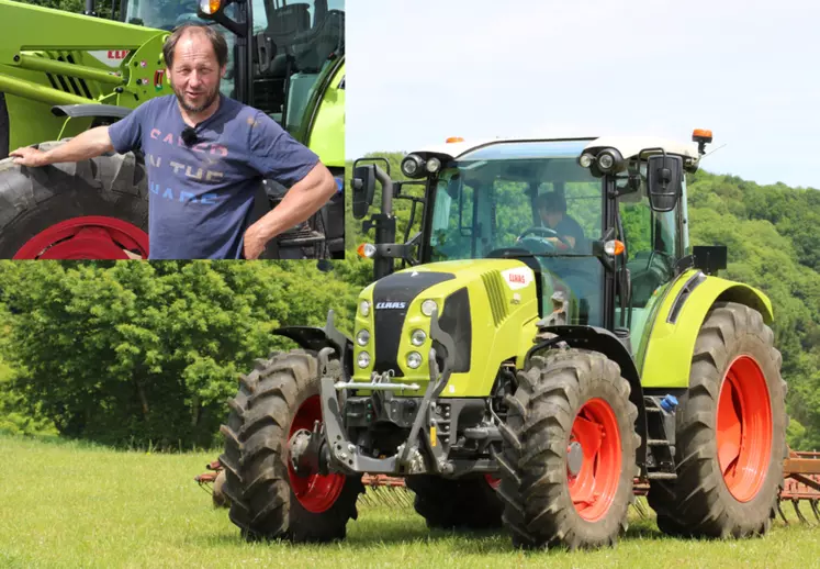 Loïc Toullier, agriculteur à Juvigny-le-Tertre dans la Manche, a essayé le tracteur Claas Arion 450 de 125 chevaux doté d’un chargeur FL 120.