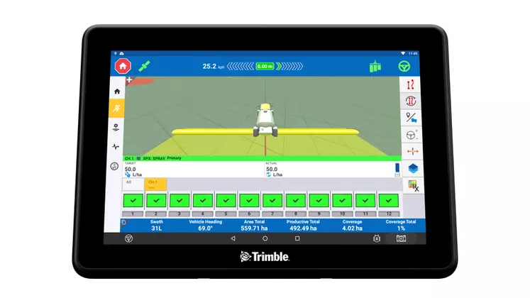 Les consoles Trimble GFX-1060 et GFX-1260 proposent un affichage modulaire.