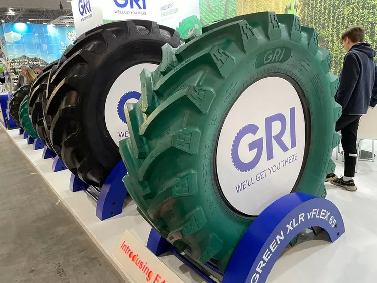 La gamme de pneumatiques Green XLR de GRI profite d'une fabrication employant 37,5 % de matériaux durables. 