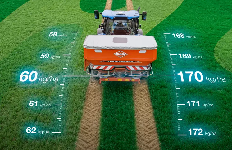 Le bon fonctionnement de la régulation EMC des épandeurs Kuhn Axis à entrainement hydraulique passe par la présence sur le tracteur d’un circuit hydraulique suffisamment performant. 