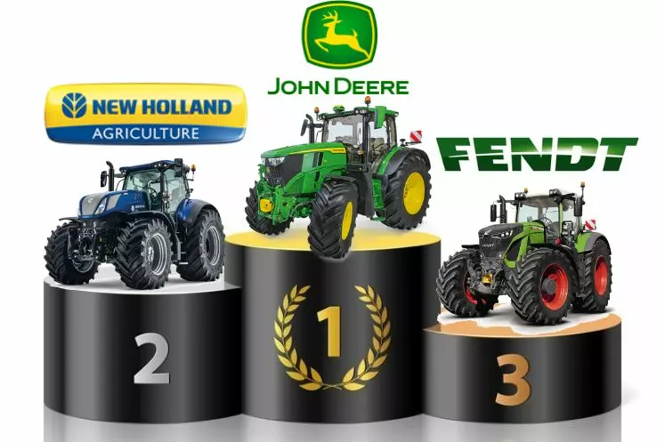 John Deere largement leader des tracteurs spécialisés en 2022, devant New Holland et Fendt