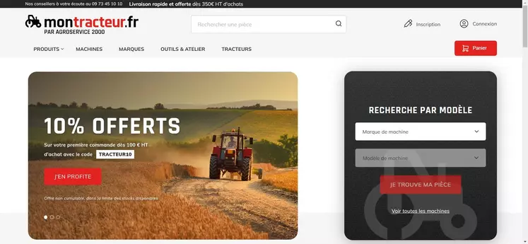 Agro Service 2000 lance un site marchand pour pièces de tracteurs et autres machines agricoles. 