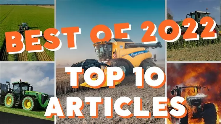 Top 10 des articles 2022 en tracteurs, moissonneuses-batteuses et nouveautés en agroéquipement sur le site Réussir Machinisme
