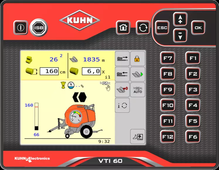 Le terminal Isobus VTI 60 de Kuhn peut piloter n'importe quel outil compatible Isobus.