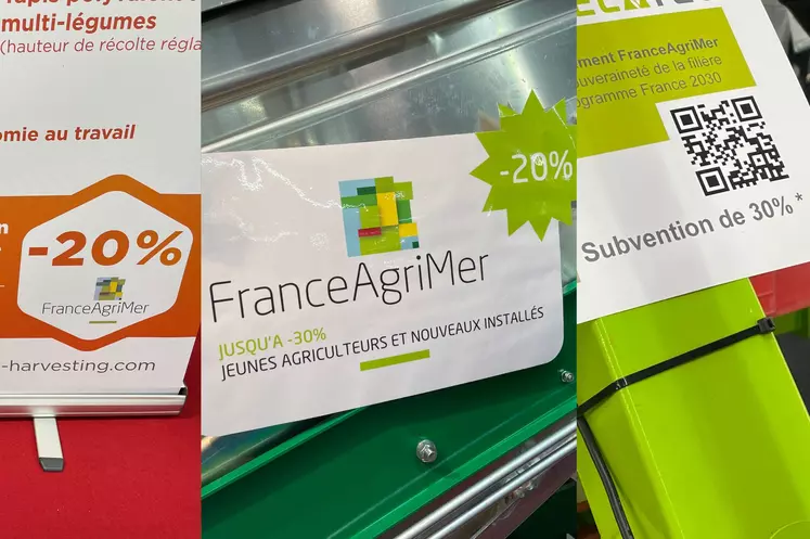 Lors du Sival, certains exposants affichaient les matériels élus au deuxième volet de subventions (20 à 40 %) de la "troisième révolution agricole".