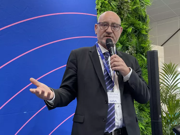 Frédéric Favrot, directeur de GEA France, parlant au micro au Space 2023