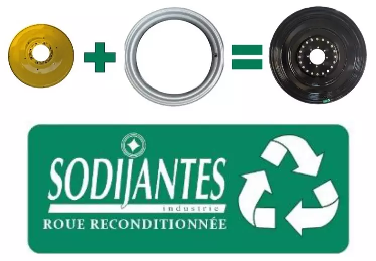 Roue reconditionnée Sodijantes Industrie avec disque d'occasion et jante neuve