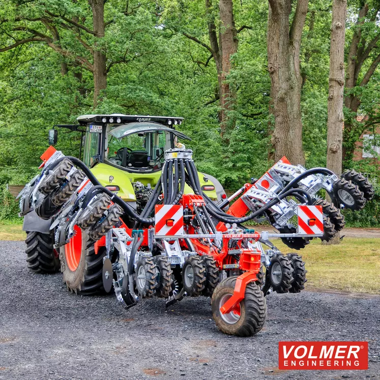 Enfouisseur à lisier Volmer Agritec sur base de strip-tiller